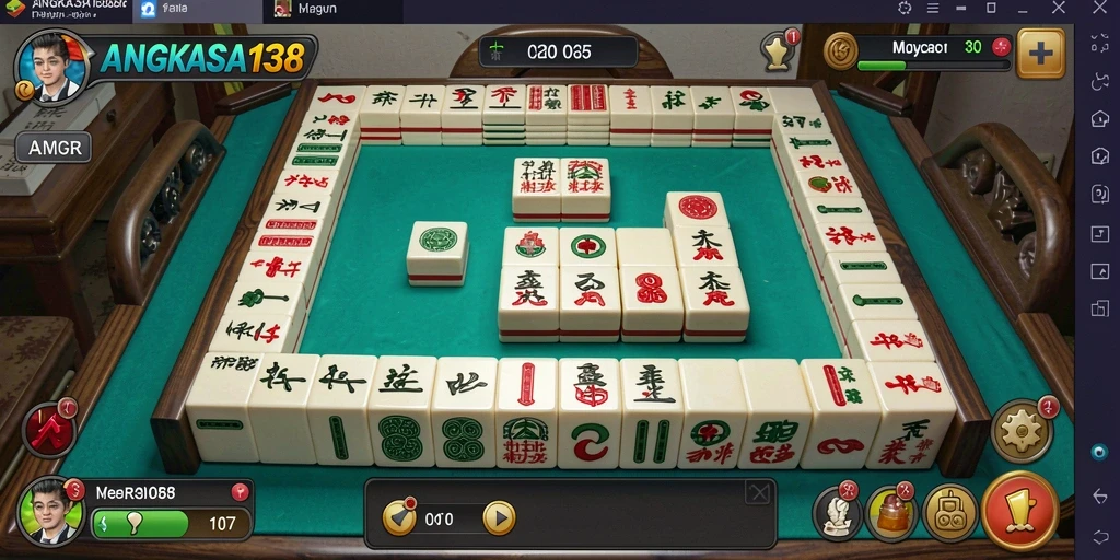 Tampilan gameplay Mahjong yang menarik di ANGKASA138.