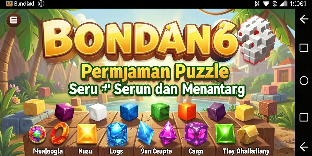 Screenshot gameplay BONDAN69 yang menunjukkan tantangan puzzle.