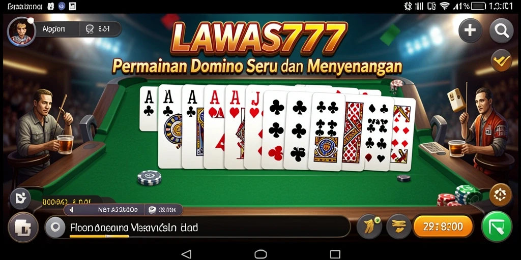 Tampilan menarik dari gameplay Domino di LAWAS777.