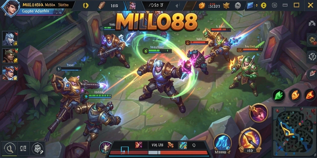 Screenshot gameplay <strong>MILO88</strong> yang menampilkan aksi seru di arena MOBA.