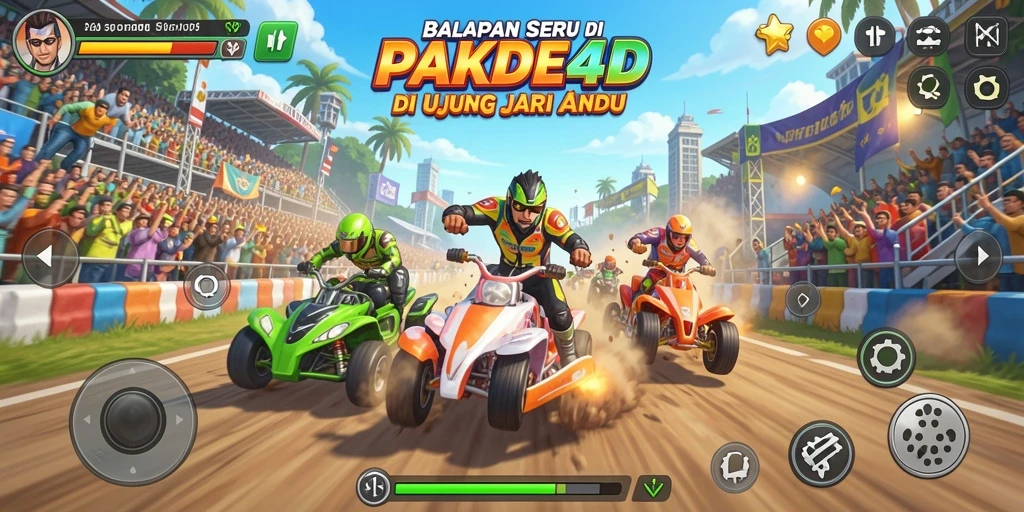 Gameplay Racing yang menarik dan penuh aksi di PAKDE4D.