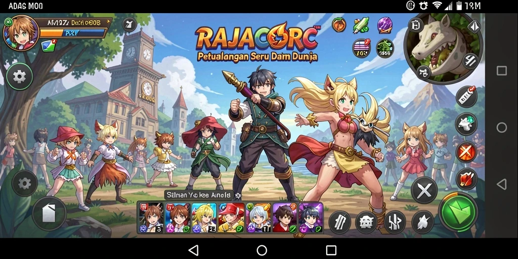 Menggambarkan aksi seru dalam dunia Anime RAJACORC.