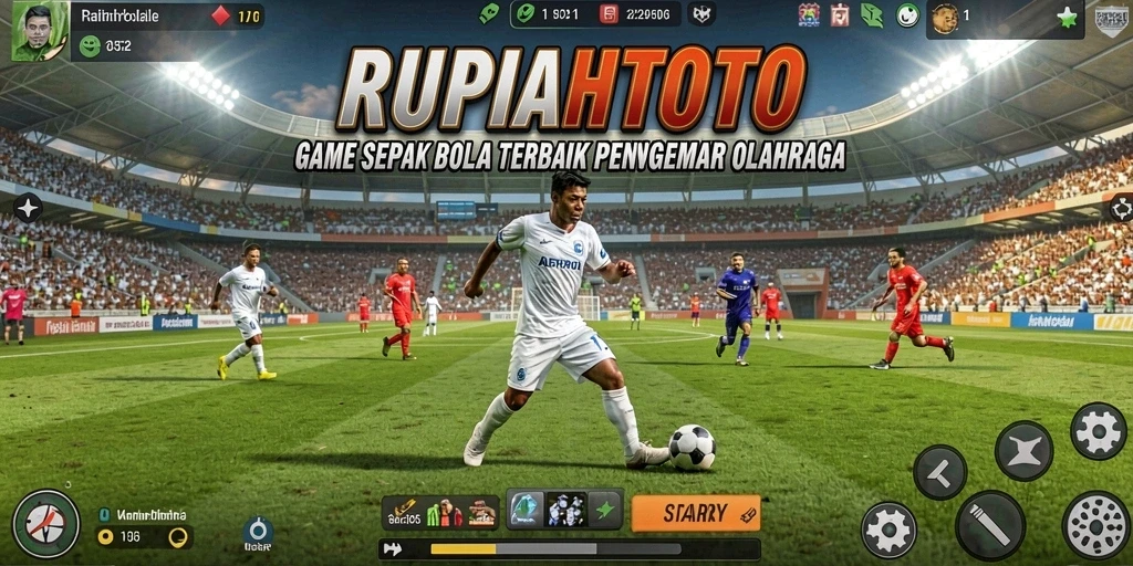 Gameplay RUPIAHTOTO yang menegangkan di lapangan sepak bola.