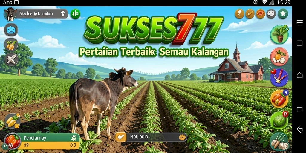 Tampilan menarik gameplay bertani di SUKSES777.