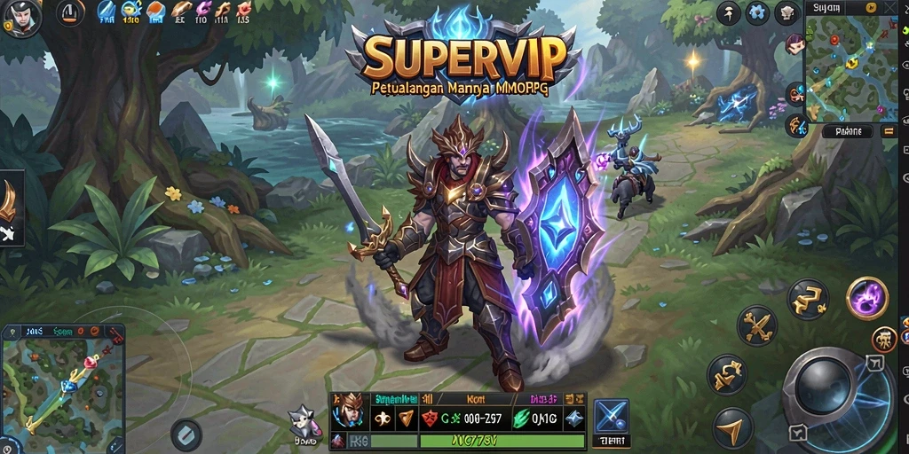 Tampilan gameplay menakjubkan dalam dunia fantasi SUPERVIP.