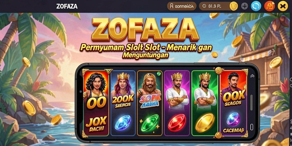 Tampilan gameplay ZOFAZA dengan grafik memukau dan fitur menarik.