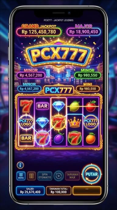 Screenshot tampilan utama aplikasi pcx777.